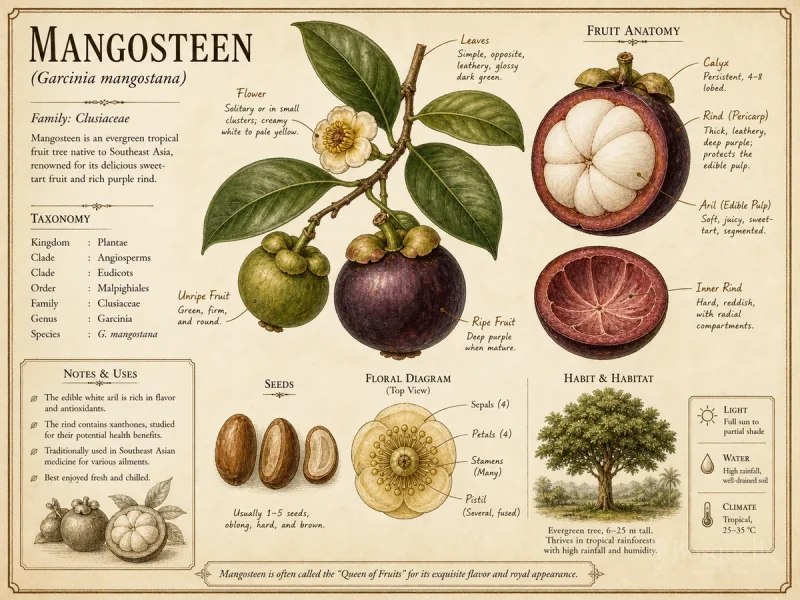 Mangosteen (Garcinia mangostana)