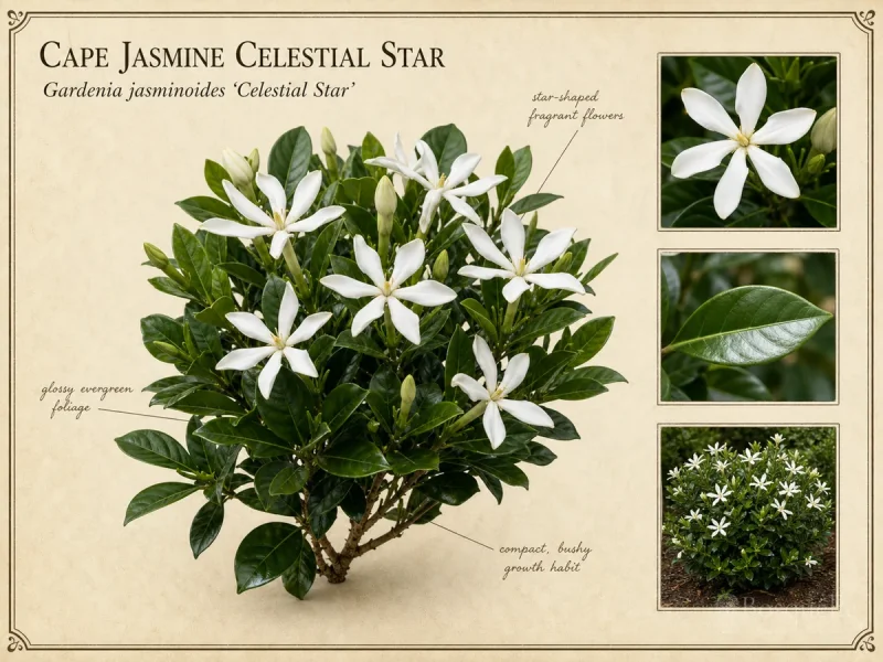Cape Jasmine Celestial Star (Gardenia jasminoides Celestial Star)