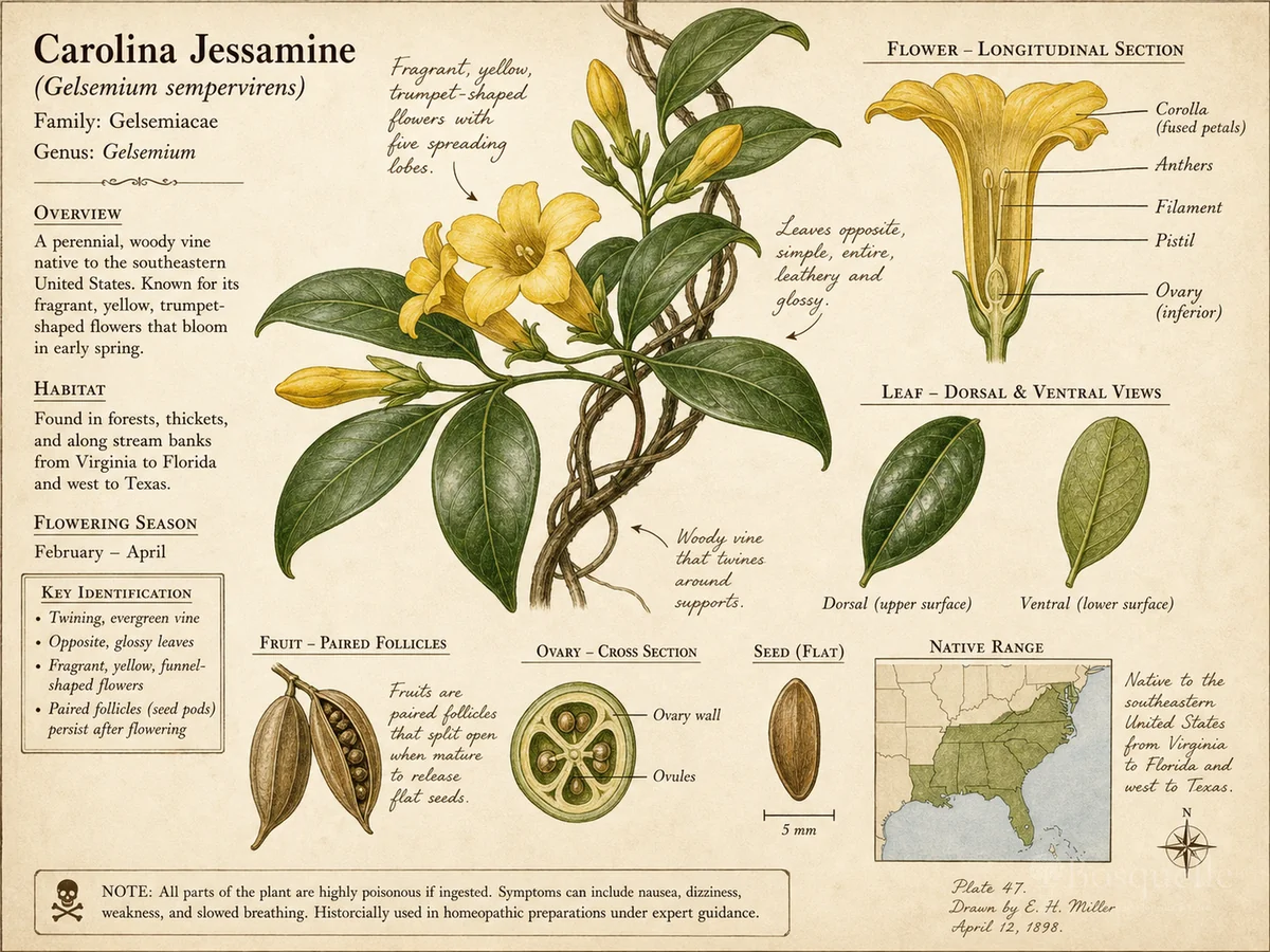 Carolina Jessamine (Gelsemium sempervirens)