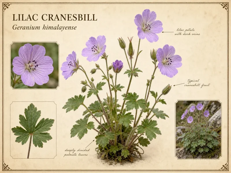 Lilac Cranesbill (Geranium himalayense)