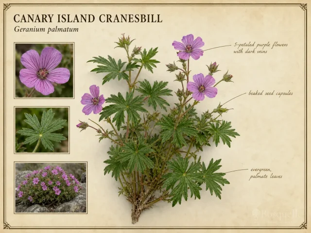 Canary Island Cranesbill in Types of Hardy Geraniums – Light and Habit