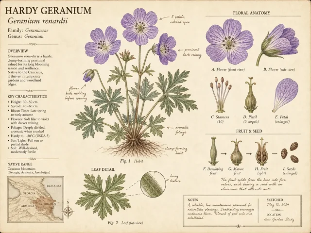 Hardy Geranium (Geranium renardii)