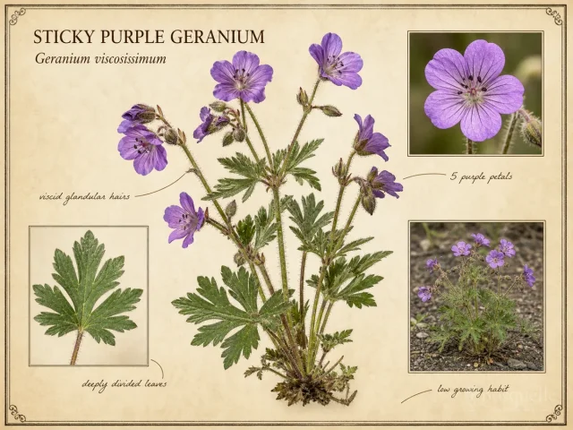 Sticky Purple Geranium (Geranium viscosissimum)