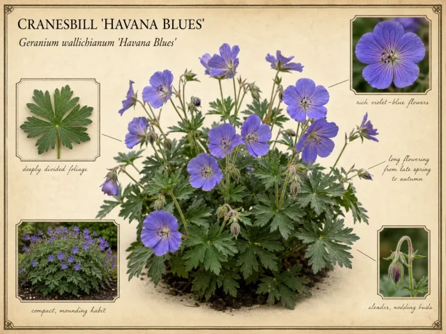 Cranesbill ‘Havana Blues’ (Geranium wallichianum Havana Blues)