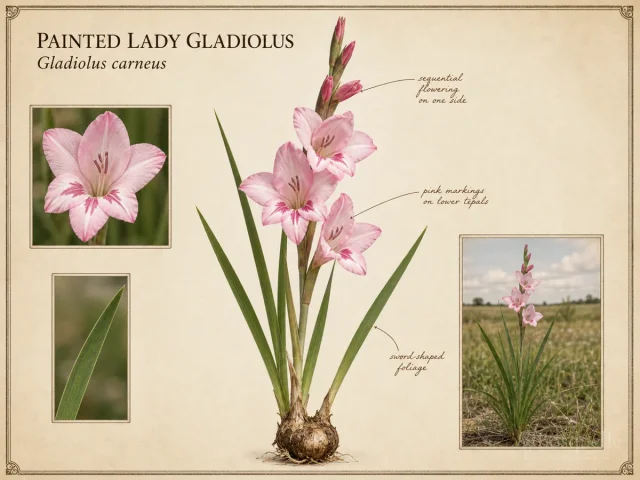 Painted Lady Gladiolus (Gladiolus carneus)