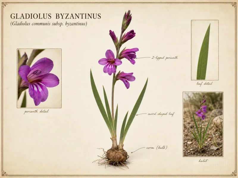 Gladiolus byzantinus (Gladiolus communis subsp. byzantinus)