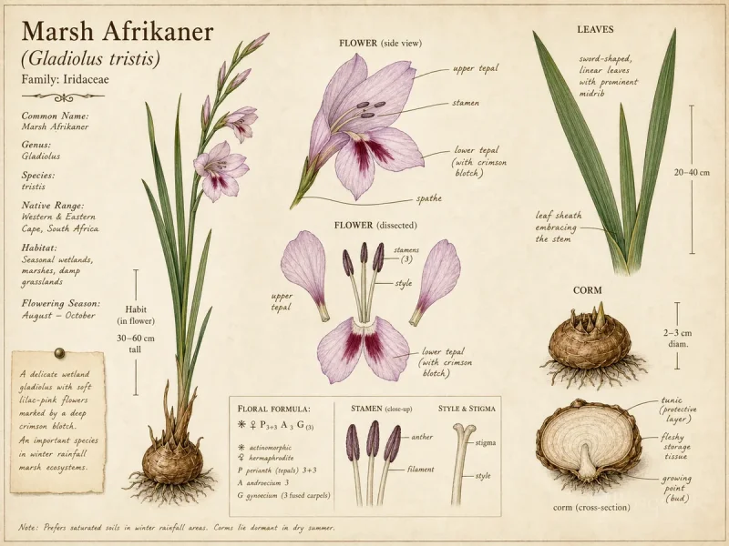 Marsh Afrikaner (Gladiolus tristis)