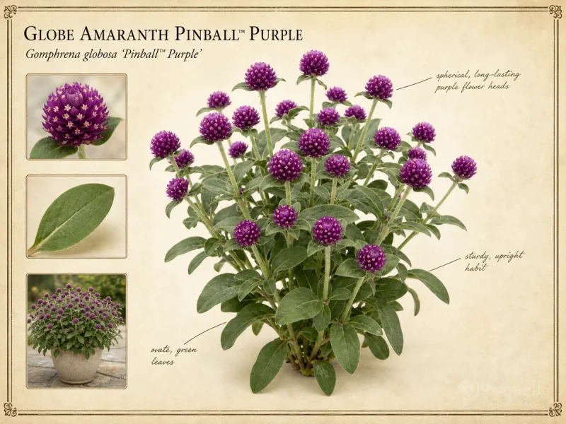 Globe Amaranth Pinball™ Purple (Gomphrena globosa Pinball™ Purple)