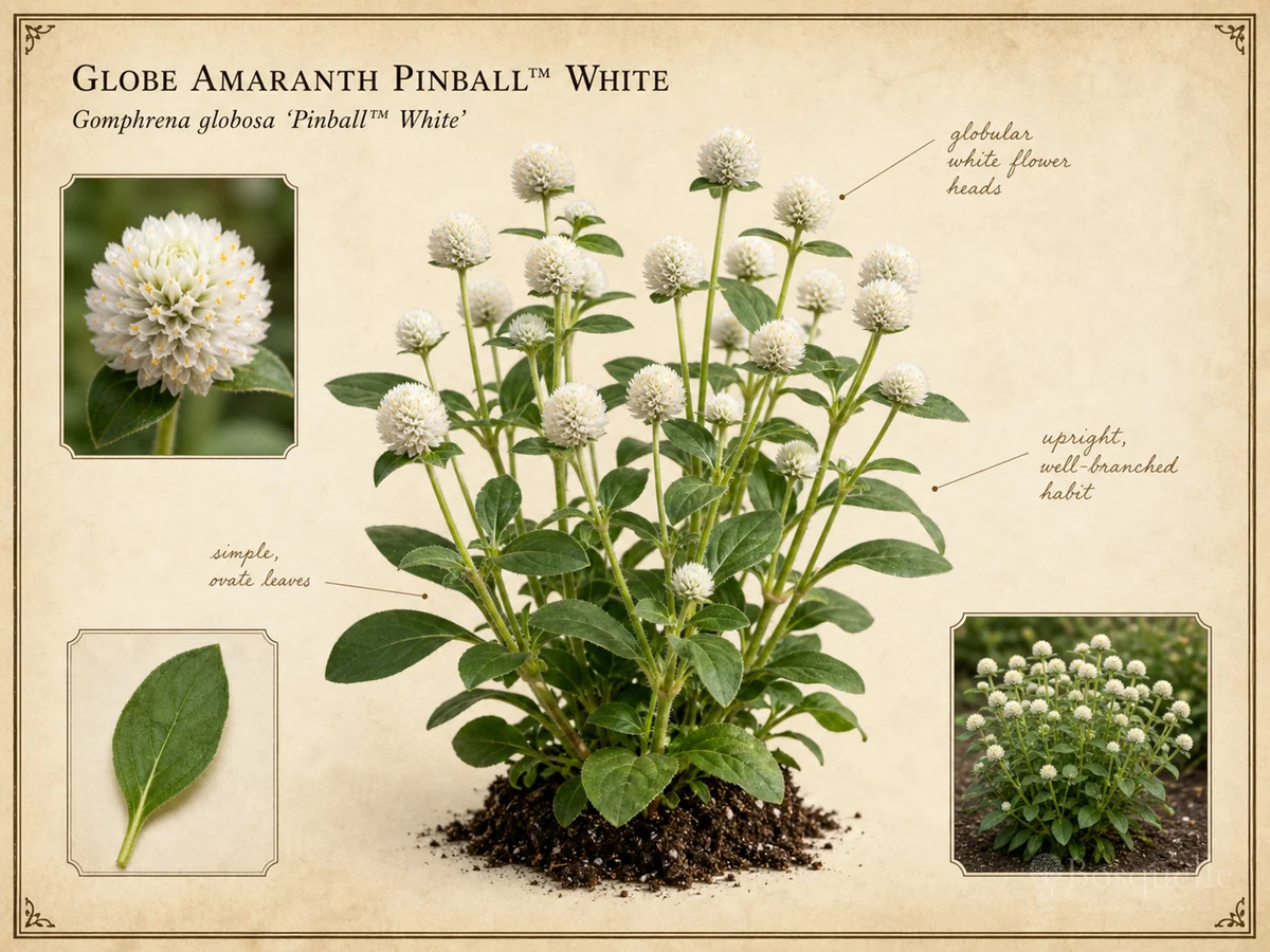 Globe Amaranth Pinball™ White
