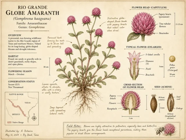 Rio Grande Globe Amaranth (Gomphrena haageana)