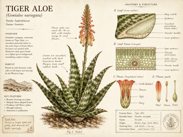Tiger Aloe (Gonialoe variegata)