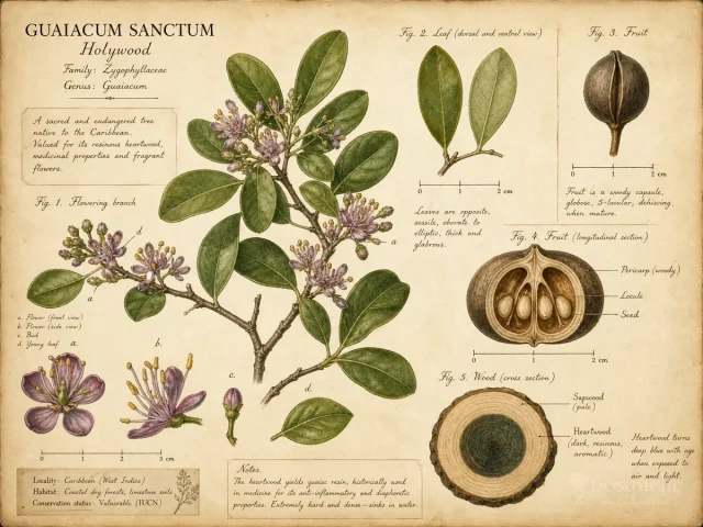 Holywood (Guaiacum sanctum)