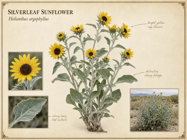 Silverleaf Sunflower (Helianthus argophyllus)