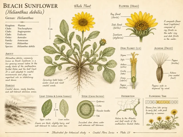 Beach Sunflower (Helianthus debilis)