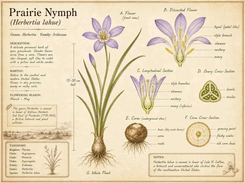 Prairie Nymph (Herbertia lahue)