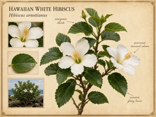 Hawaiian White Hibiscus (Hibiscus arnottianus)