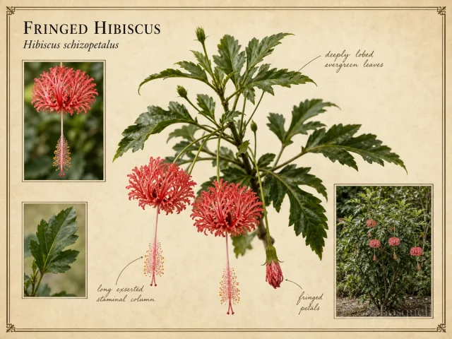 Fringed Hibiscus (Hibiscus schizopetalus)