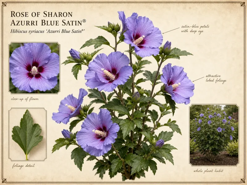 Rose of Sharon Azurri Blue Satin® (Hibiscus syriacus Azurri Blue Satin®)