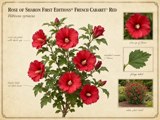 Rose of Sharon First Editions® French Cabaret™ Red (Hibiscus syriacus First Editions® French Cabaret™ Red)