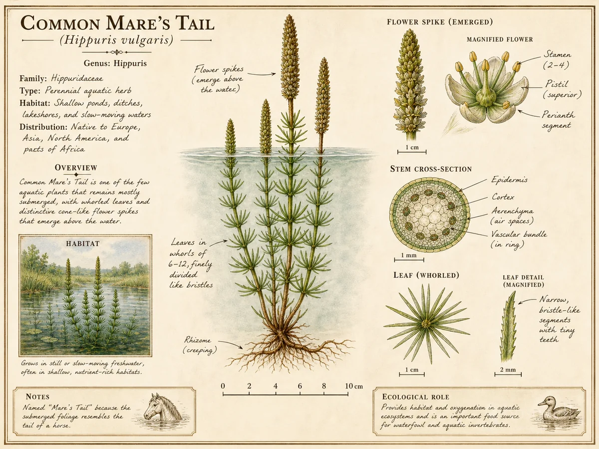 Common Mare’s Tail (Hippuris vulgaris)