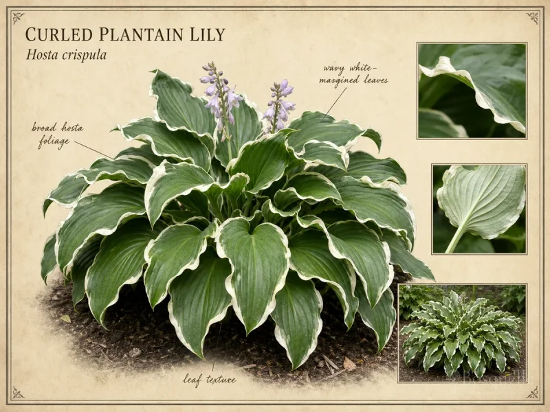 Curled Plantain Lily (Hosta crispula)