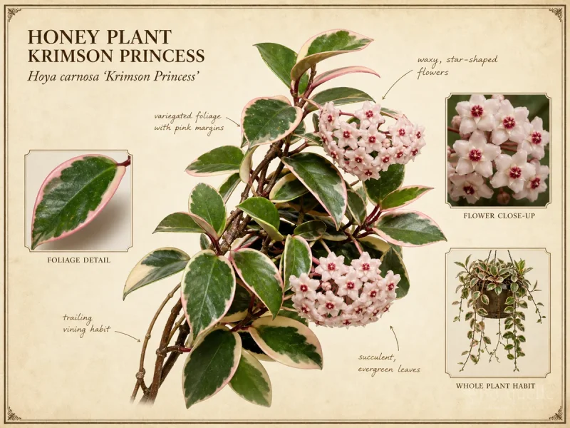 Honey Plant Krimson Princess (Hoya carnosa Krimson Princess)