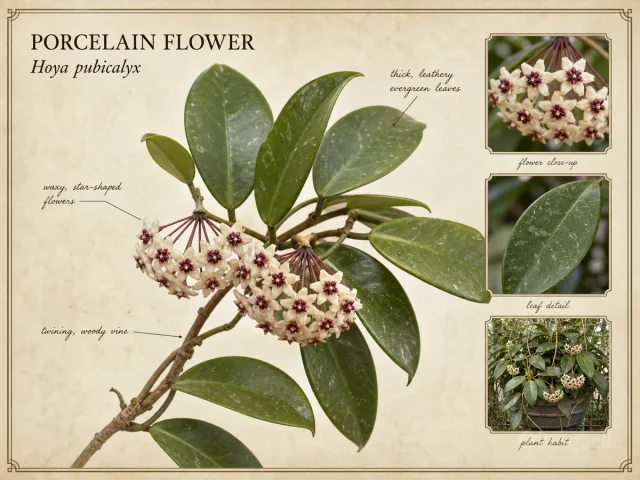 Porcelain Flower (Hoya pubicalyx)