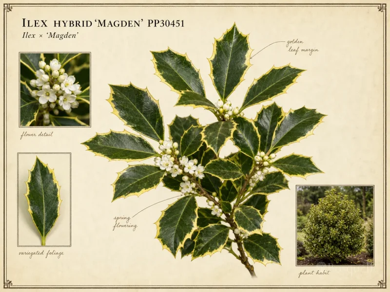 Ilex hybrid ‘Magden’ PP30451 (Ilex Golden Oakland®)