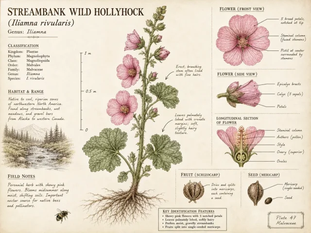Streambank Wild Hollyhock (Iliamna rivularis)