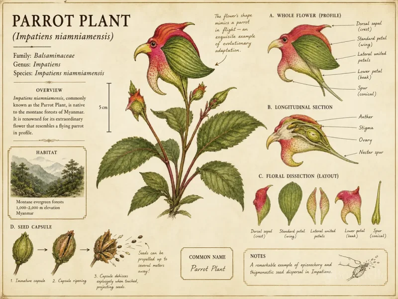 Parrot Plant — Busy lizzie / walleriana (13)
