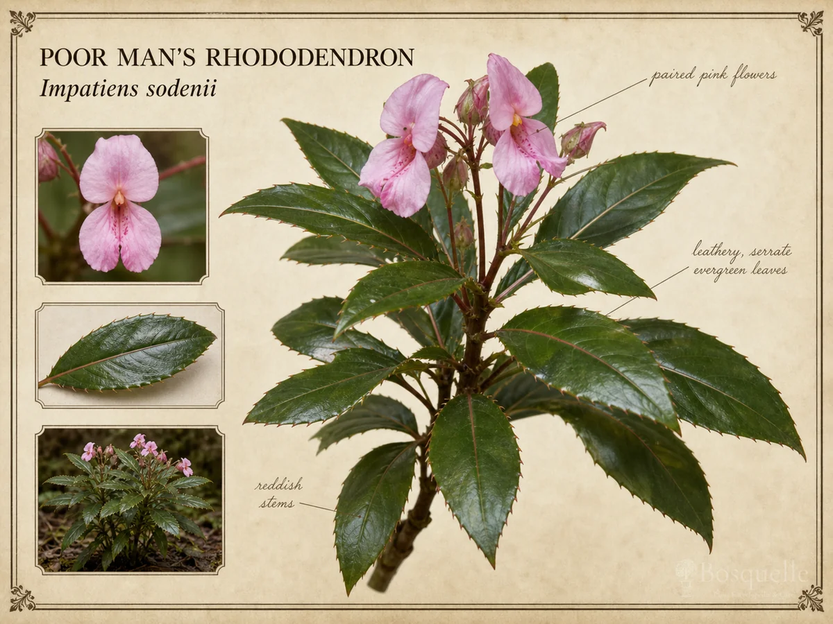 Poor Man’s Rhododendron (Impatiens sodenii)