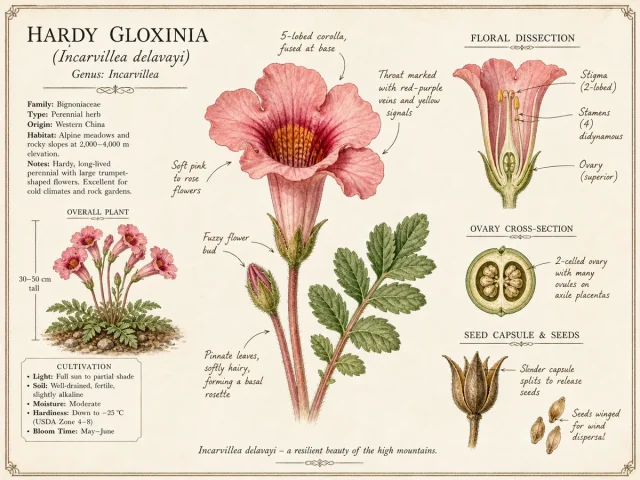 Hardy Gloxinia (Incarvillea delavayi)