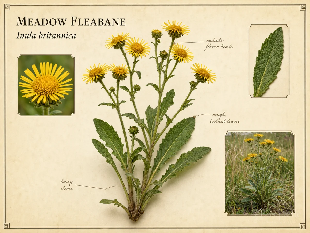 Meadow Fleabane (Inula britannica)