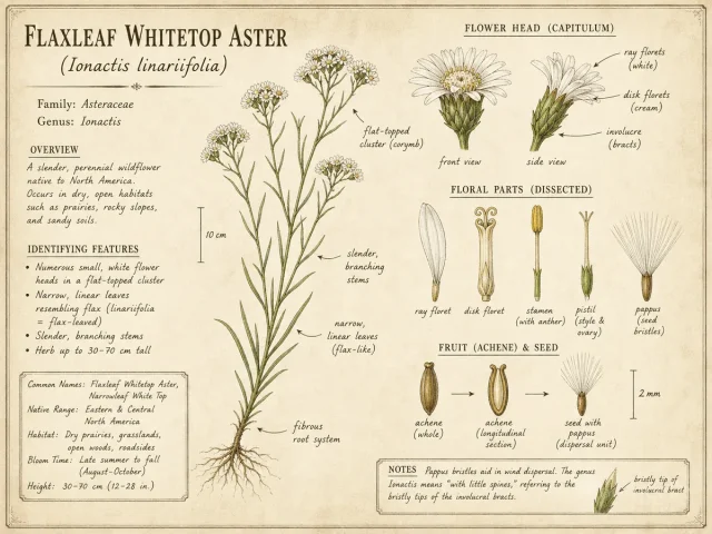 Flaxleaf Whitetop Aster (Ionactis linariifolia)