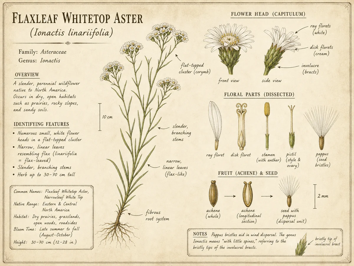 Flaxleaf Whitetop Aster (Ionactis linariifolia)