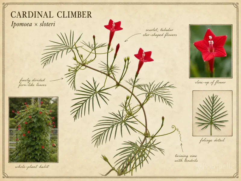 Cardinal Climber (Ipomoea × sloteri)