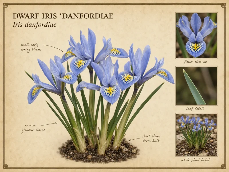 Dwarf Iris 'danfordiae — Dwarf reticulata iris (14)