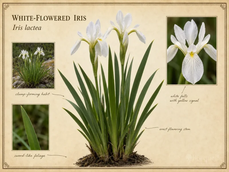 White-flowered iris