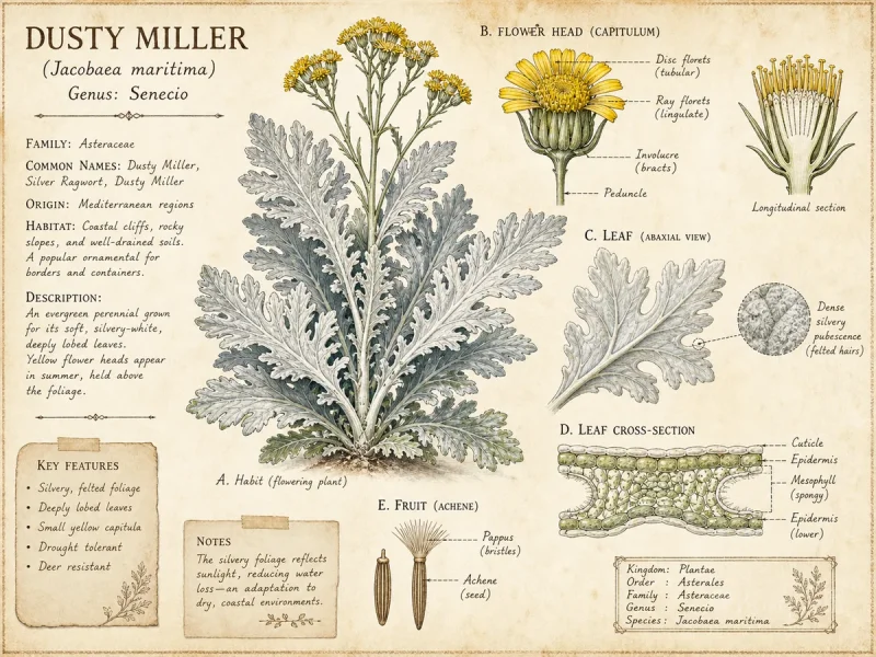 Dusty Miller (Jacobaea maritima)