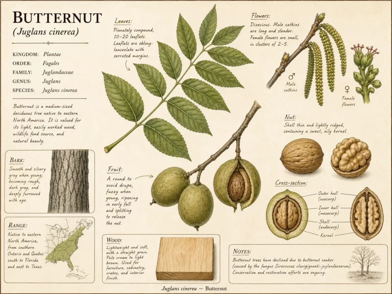 Butternut (Juglans cinerea)