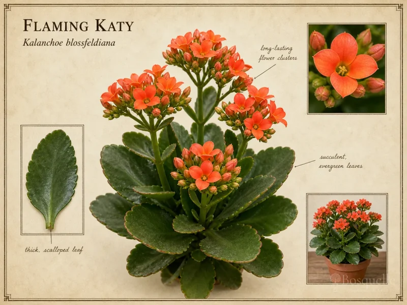 Flaming Katy (Kalanchoe blossfeldiana)