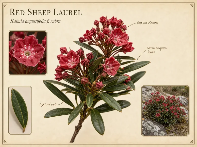 Red Sheep Laurel (Kalmia angustifolia f. rubra)