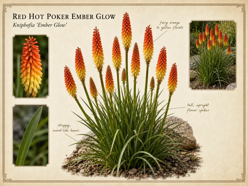 Red Hot Poker Ember Glow (Kniphofia Ember Glow)