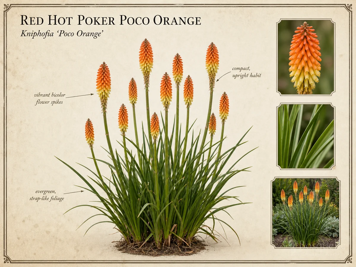 Red Hot Poker Poco Orange (Kniphofia Poco Orange)