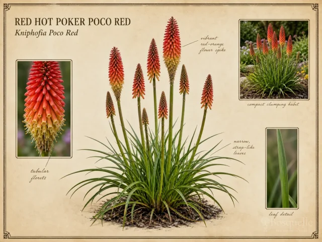 Red Hot Poker Poco Red (Kniphofia Poco Red)