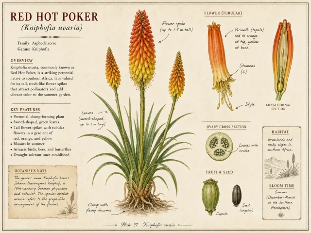 Red Hot Poker (Kniphofia uvaria)