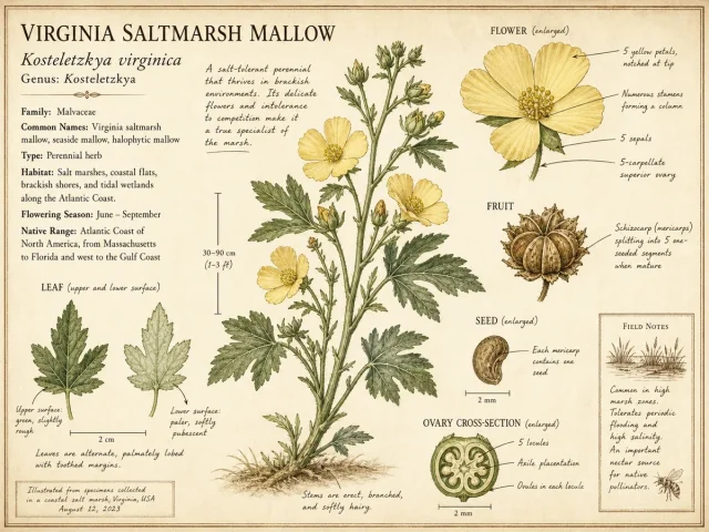 Virginia Saltmarsh Mallow (Kosteletzkya virginica)