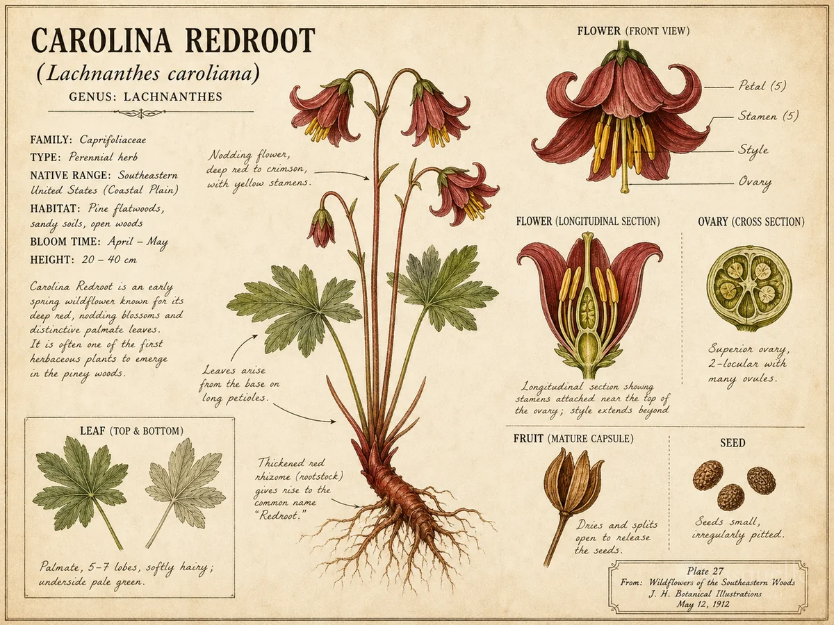 Carolina Redroot — Give it full sun and soil that stays wet