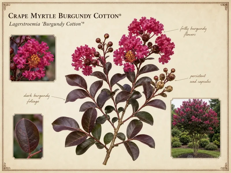 Crape Myrtle Burgundy Cotton® (Lagerstroemia Burgundy Cotton®)