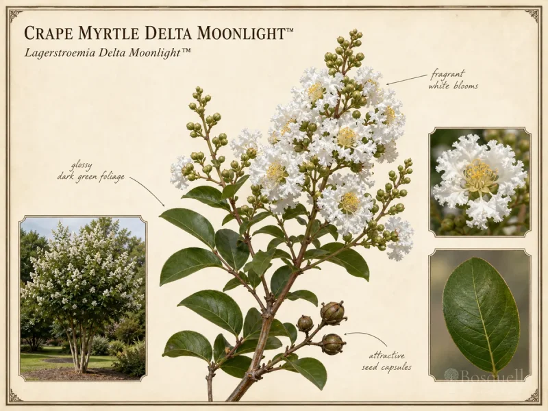 Crape Myrtle Delta Moonlight™ (Lagerstroemia Delta Moonlight™)